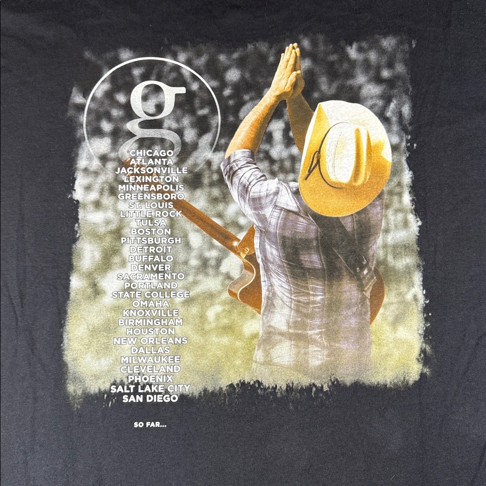 Garth Brooks World Tour 2014-2015 Black T Shirt XL - Picture 6 of 6